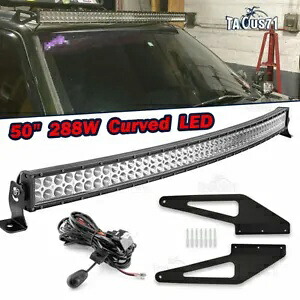 93-98 ジープグランドチェロキー ZJ アッパールーフ 50 インチ湾曲ライトバーブラケット + ワイヤー For 93-98 Jeep Grand Cherokee ZJ Upper Roof 50'' Curved Light Bar Bracket + Wire 【並行輸入品】