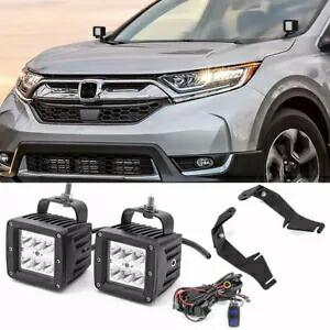 24W LED ポッドディッチライトマウント配線コンボキット 2017-2022 ホンダ CR-V 第 5 世代用 24W LED Pod Ditch Light Mount Wiring Combo Kit For 2017-2022 Honda CR-V 5th Gen 【並行輸入品】