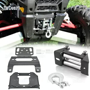 ポラリス RZR トレイル S 900 1000 ウインチ取付プレートウインチローラーフェアリードフック For Polaris RZR Trail S 900 1000 Winch Mounting Plate Winch Roller Fairlead Hook 【並行輸入品】