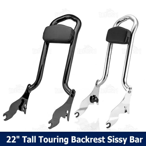 高さ27インチ バックレスト シーシーバー ハーレー 09-24 CVO ロード ストリート グライド ロードキングに適合 27” Tall Backrest Sissy Bar Fit For Harley 09-24 CVO Road Street Glide Road King 【並行輸入品】