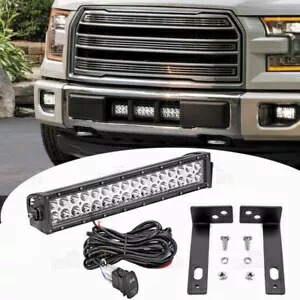18 インチ LED ライトバー + バンパーグリルマウント + ワイヤーフィット 15-16 17 18 19 20 フォード F-150 18'' LED Light Bar + Bumper Grill Mounts + Wire Fit 15-16 17 18 19 20 Ford F-150 【並行輸入品】