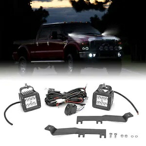 F-250 F-350 スーパーデューティ 2008-2009 10 24 ワット LED ライトポッドフードマウント配線キット For F-250 F-350 Super Duty 2008-2009 10 24W LED Light Pod Hood Mount Wiring Kit 【並行輸入品】