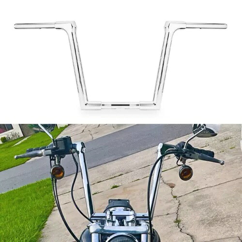 12インチ ライズ 1.25インチ ファットバー エイプ ハンガー ハンドルバー ハーレー スポーツスター ダイナ ソフテイル用 12'' Rise 1.25\