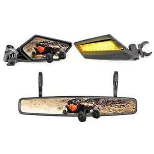 WEISEN サイド LED ミラー & センタービューミラー Can Am Maverick Commander 1000R 用 WEISEN Side LED Mirror & Center View Mirror For Can Am Maverick Commander 1000R 【並行輸入品】