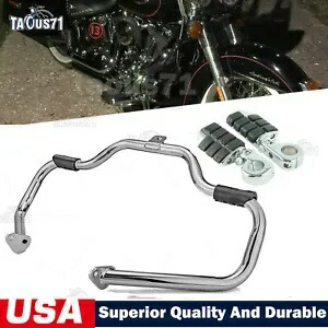 口ひげ高速道路エンジンガードクラッシュバー/フットペグハーレーツーリング 1997-2008 Mustache Highway Engine Guard Crash Bar/Foot Pegs For Harley Touring 1997-2008 【並行輸入品】