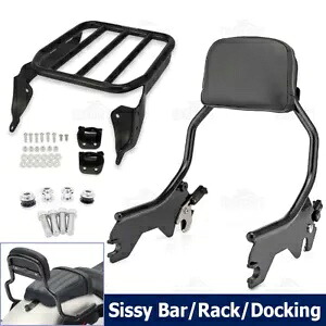 シーシーバー バックレスト ラック ドッキング ハードウェア 18-24 ハーレー ヘリテージ クラシック FLHC 用 Sissy Bar Backrest Rack Docking Hardware For 18-24 Harley Heritage Classic FLHC 【並行輸入品】