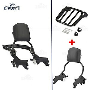 HoldFast バックレスト シーシーバーラック 18-24 ハーレー ストリート ボブ ソフテイル スリム デラックス用 HoldFast Backrest Sissy Bar Rack For 18-24 Harley Street Bob Softail Slim Deluxe 【並行輸入品】