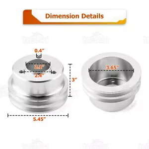 ビッグブロックシボレークランクシャフトプーリー 2 溝 396 427 454 V ベルト LWP BBC クランクに適合 Fit Big Block Chevy Crankshaft Pulley 2 Groove 396 427 454 V-Belt LWP BBC Crank 【並行輸入品】