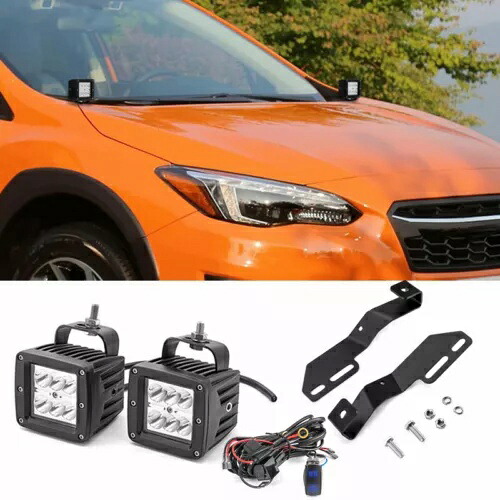 12-20 スバル クロストレック/インプレッサ/WRX STI 24W フードディッチライト取り付けキット用 For 12-20 Subaru Crosstrek / Impreza / WRX STI 24W Hood Ditch Light Mounting Kit 【並行輸入品】