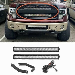 2009-2014 フォード F150 360W 2X LED コンボ ライトバー隠しグリルマウントブラケット For 2009-2014 Ford F150 360W 2X LED Combo Light Bar Hidden Grille Mount Bracket 【並行輸入品】