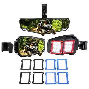 WEISEN リア LED サイド + センターミラー Can Am Maverick スポーツ 1000 1000R 最大 19+ WEISEN Rear LED Side+Center Mirrors For Can Am Maverick Sport 1000 1000R Max 19+ 【並行輸入品】