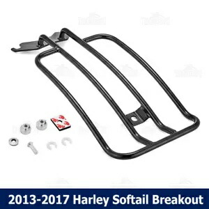 グロスブラック ソロシート 荷物ラック ハーレー ソフテイル ブレイクアウト ファットボーイ 2018-2024用 Gloss Black Solo Seat Luggage Rack for Harley Softail Breakout Fat Boy 2018-2024 【並行輸入品】