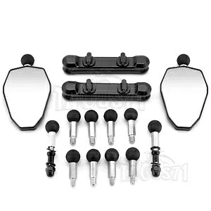 スズキ アドベンチャー ミラーキット、角度調整可能、デュアルスポーツ、ADV、ボール、アーム付き For Suzuki Adventure Mirror Kit, Angle Adjustable, Dual Sport, ADV, w/Ball, Arm 【並行輸入品】