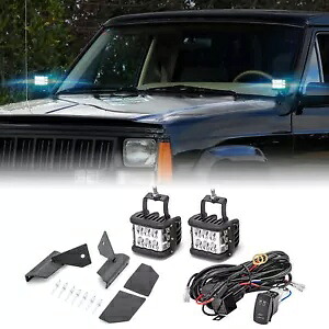 ジープチェロキー XJ 1984-2001 用、4 ''60W A ピラー LED ライトポッドワイヤー取付キット For Jeep Cherokee XJ 1984-2001 ,4'' 60W A-Pillar LED Light Pod Wire Mounting Kit 【並行輸入品】