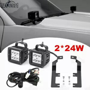 2*24 ワットフードヒンジライトキット 2014-15 16 17 18 シボレーシルバラード/GMC シエラ 1500 2*24W Hood Hinge Light Kit For 2014-15 16 17 18 Chevy Silverado/GMC Sierra 1500 【並行輸入品】