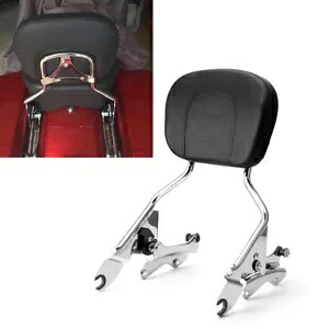 クローム 取り外し可能 バックレスト シーシーバー パッド ドッキング 2014-2024 ハーレー ロードグライド用 Chrome Detachable Backrest Sissy Bar Pad Docking For 2014-2024 Harley Road Glide 【並行輸入品】
