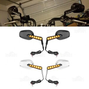 ロングステム バックミラー LED ウインカー ハーレー ロード エレクトラグライド キング用 Long Stem Rear View Mirrors LED Turn Signals for Harley Road Electra Glide King 【並行輸入品】