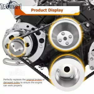 スモールブロックシボレー V ベルトプーリーキット SBC LWP 283 302 305 327 350 400 に適合 Fit Small Block Chevy V-Belt Pulley Kit SBC LWP 283 302 305 327 350 400 【並行輸入品】