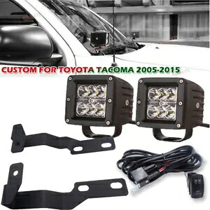 2005-2015 トヨタ タコマ オーバー フード溝サイド LED ライト ポッド ブラケット ワイヤー キットに適合 Fit 2005-2015 Toyota Tacoma Over Hood Ditch Side LED Light Pod Bracket Wire Kit 【並行輸入品】