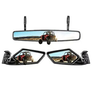 WEISEN レーシングサイドミラー + 15 インチセンターミラーポラリス RZR XP 1000 900 ターボ S 用 WEISEN Racing Side Mirrors+15\