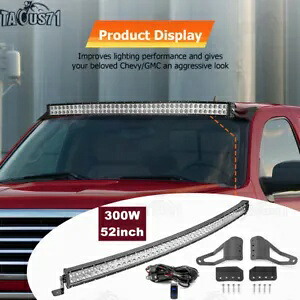 07-14 シルバラード サバーバン タホ ユーコン 300W 52 インチ LED ライトバー + ルーフマウント + ワイヤー For 07-14 Silverado Suburban Tahoe Yukon 300W 52'' LED Light Bar+Roof Mount+Wire 【並行輸入品】