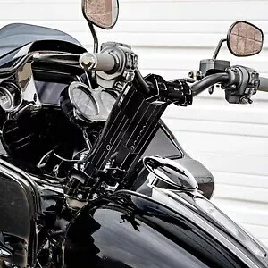 ブラック 6インチ 8インチ 調節可能なハンドルバー ライザー ハーレー ダイナ ファット ボブ ストリート ボブ FXDL用 Black 6\