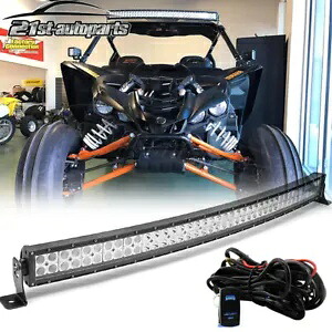 16-18 ヤマハ YXZ 1000R フロントオーバールーフ 42 インチ湾曲 LED ライトバーワイヤースイッチ For 16-18 YAMAHA YXZ 1000R Front Over Roof 42\