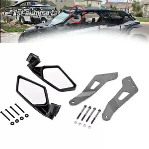 Can-am Maverick X3 max用リアサイドビューミラー+ルーフ50インチライトバーブラケット Rear Side View Mirrors + Roof 50\