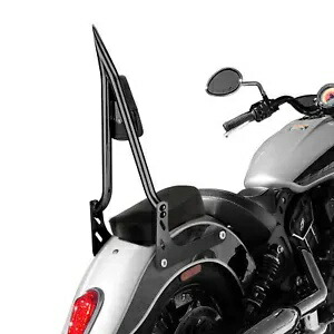 グロスブラック 24インチ バックレスト シーシーバー 1.3インチ ファットバー インディアン スカウト スカウト シックスティ 15+用 Gloss Black 24\