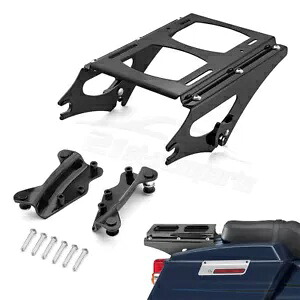 ブラック ツーアップ ツアー パック マウント ラック ドッキング ハードウェア付き 09-13 ハーレー ツーリング用 Black Two-Up Tour pack Mount Rack W/Docking hardware For 09-13 Harley Touring 【並行輸入品】 42,240円