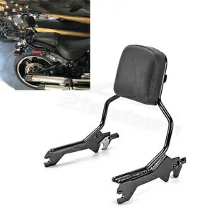2018 年以降のハーレー ブレイクアウト ファットボーイ ブラック 取り外し可能な乗客用シーシーバー バックレスト For 2018+ Harley Breakout Fat Boy Black Detachable Passenger Sissy Bar Backrest 【並行輸入品】