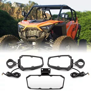 2022-2024 ポラリス RZR PRO R/4 リアサイドビュー LED ミラー + HD センターミラー用 For 2022-2024 Polaris RZR PRO R/4 Rear Side View LED Mirrors + HD Center Mirror 【並行輸入品】