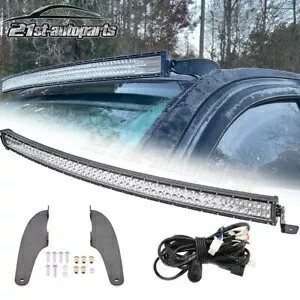 2007-2021 トヨタ タンドラ 52 インチ LED ライトバー + フロントガラスルーフブラケット + ワイヤーキット For 2007-2021 Toyota Tundra 52'' LED Light Bar+Windshield Roof Brackets+Wire Kit 【並行輸入品】