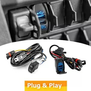 LED ライトバー + デュアル USB 充電器ワイヤー Polaris RZR PRO XP/PRO R パルスバスバー用 LED Light Bar+Dual USB Charger Wire For Polaris RZR PRO XP/PRO R Pulse Busbar 【並行輸入品】