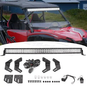 ルーフ 42 インチ湾曲 LED ライトバー ブラケット ワイヤー キット 19+ ホンダ タロン 1000X 1000R 用 Roof 42\