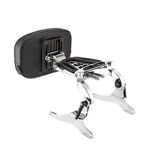 多目的調節可能なバックレスト シーシーバー クローム ハーレーツーリング 1997-2008用 Multi-Purpose Adjustable Backrest Sissy Bar Chrome For Harley Touring 1997-2008 【並行輸入品】