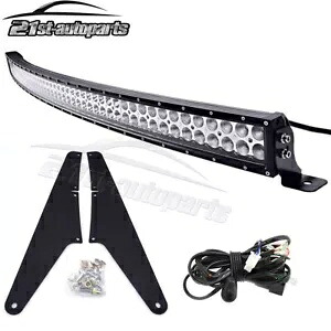 52インチ LED ライトバー 屋根取付ブラケット付き ワイヤー 99-04 ジープ グランドチェロキー WJ用 52'' LED Light Bar w/Roof Mounting Bracket,Wire For 99-04 Jeep Grand Cherokee WJ 【並行輸入品】