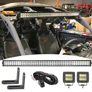 Can-Am MAVERICK X3 ルーフ 42 インチ ストレート LED ライトバー マウント キット 3 インチ LED ポッド用 For Can-Am MAVERICK X3 Roof 42'' Straight LED Light Bar Mount Kits 3'' LED Pods 【並行輸入品】