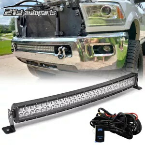 RAM 2500/3500/4500 10-21 180 ワット 32 インチワイドビュー湾曲 LED ライトバースイッチワイヤー For RAM 2500/3500/4500 10-21 180W 32\