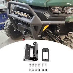 2016-2024 Can am Defender Max HD5/7/8/9/10 UTV スチールウインチ取付ブラケット For 2016-2024 Can am Defender Max HD5/7/8/9/10 UTV Steel Winch Mounting Bracket 【並行輸入品】