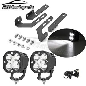 40W フード溝 LED フォグライトポッドマウントブラケットワイヤー 2000-2006 トヨタ タンドラ用 40W Hood Ditch LED Fog Light Pods Mount Bracket Wire For 2000-2006 Toyota Tundra 【並行輸入品】