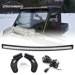 Polaris Ranger XP 1000/900 ルーフ 50 インチ湾曲 LED ライトバーマウントワイヤーキットに適合 Fits Polaris Ranger XP 1000/900 Roof 50'' Curved LED Light Bar Mount Wire Kit 【並行輸入品】