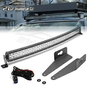 14-22 ジープチェロキー KL フロントガラスルーフレール 42 インチ LED ライトバーブラケットキット For 14-22 Jeep Cherokee KL Windshield Roof Rail 42\