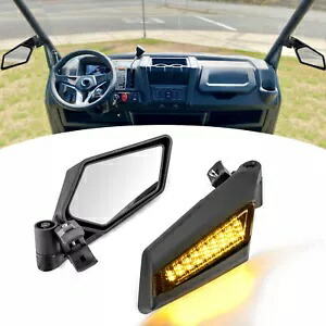 ホンダパイオニア 1000 700 520 500 用 LED ライト付きアップグレードサイドレーシングミラー Upgraded Side Racing Mirrors W/LED Lights For Honda Pioneer 1000 700 520 500 【並行輸入品】