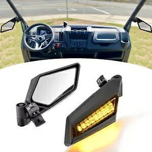 Can Am Maverick R Maverick X3 MAX用のLEDライト付きアップグレードサイドレーシングミラー Upgraded Side Racing Mirrors W/LED Lights For Can Am Maverick R Maverick X3 MAX 【並行輸入品】