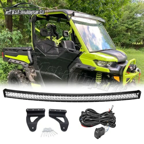 ルーフ 50 インチ湾曲 LED ライトバーマウントワイヤーキット Can-am ディフェンダープロフィットケージ用 Roof 50\