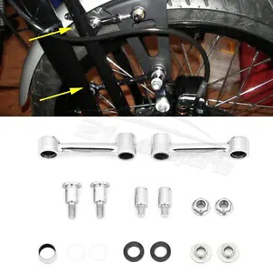 クローム フロントフェンダー ソフテイル スプリンガー ブラケット マウント 93-06 ハーレー FXSTS FLSTS 用 Chrome Front Fender Softail Springer Bracket Mounts for 93-06 Harley FXSTS FLSTS 【並行輸入品】