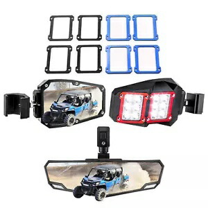 リアサイド LED+センターミラーセット 2016-2024 Polaris General 1000 Pro-Fit ケージ用 Rear Side LED+Center Mirror Set For 2016-2024 Polaris General 1000 Pro-Fit Cage 【並行輸入品】