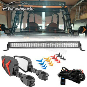 ポラリス RZR 900 XP 1000 ルーフ 30 インチ LED ライトバー + リアサイドミラーワイヤーキット用 For Polaris RZR 900 XP 1000 Roof 30\