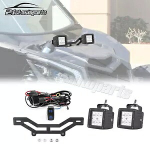 2017+ Can Am Maverick X3 ショックタワー LED サイドショット ライト ポッド マウント ワイヤー キット用 For 2017+ Can Am Maverick X3 Shock Tower LED Side Shot Light Pods Mount Wire Kit 【並行輸入品】